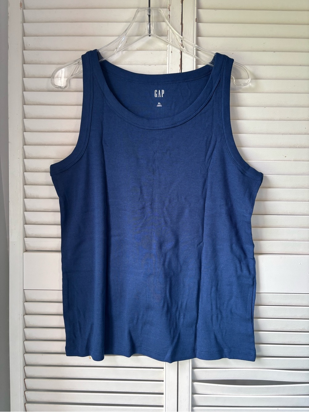 NWOT Gap Rib Tank Navy Blue Womens XL